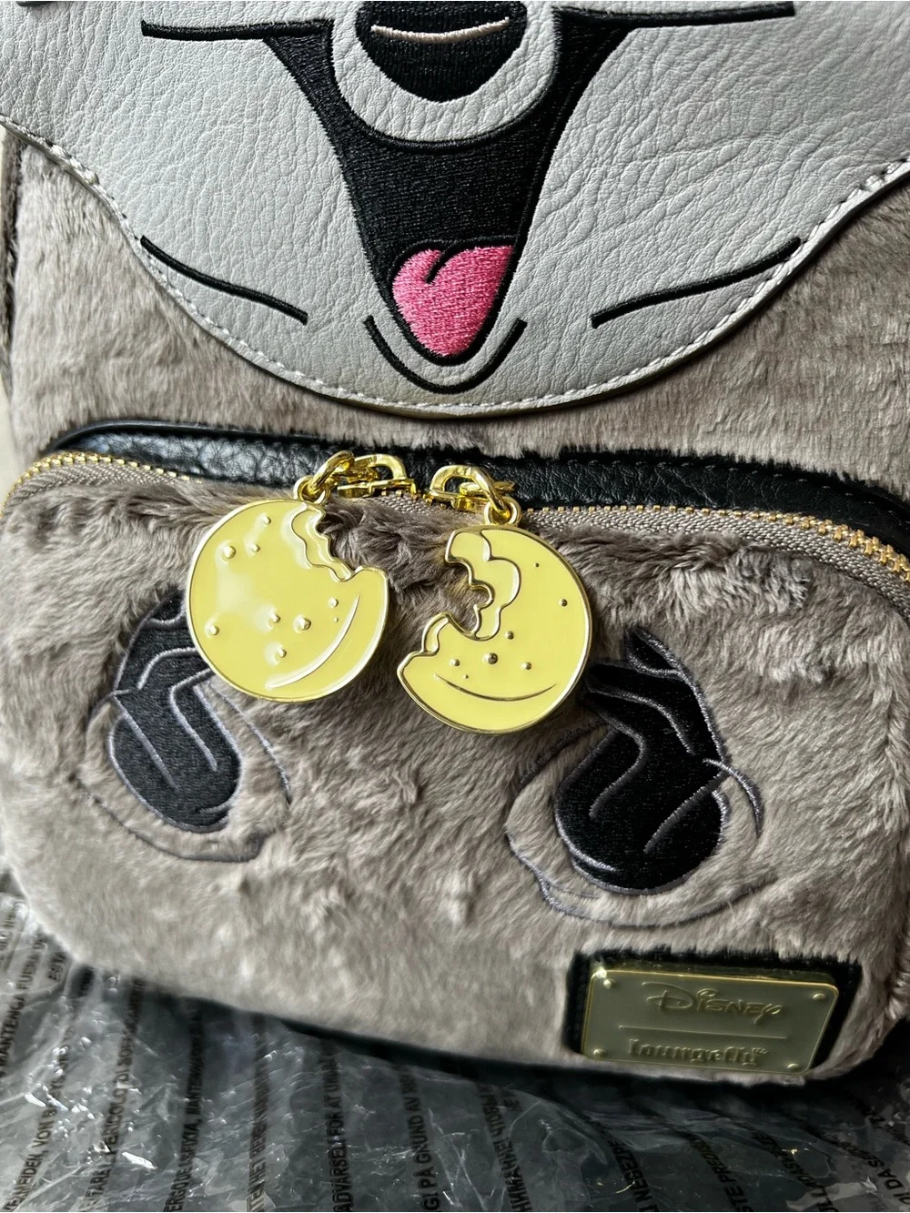 Loungefly Disney Pocahontas Meeko Fuzzy Cosplay Mini Backpack Rare - NWT